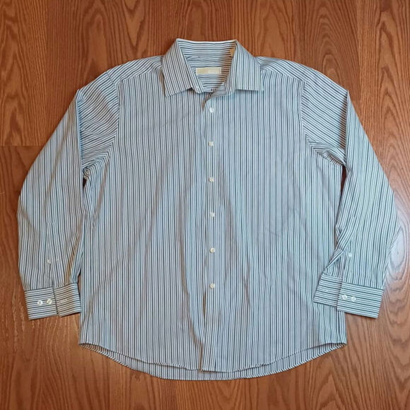 Michael Kors Button Down Dress Shirt sz:17 1/2  34/35 SLIM FIT - Picture 1 of 4